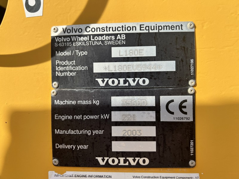 Колёсный погрузчик Volvo L 180 E HL (110814): фото 8