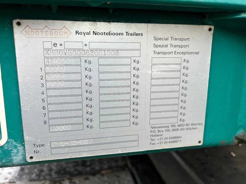Полуприцеп бортовой/ Платформа Nooteboom | OVB 42-03-VB | 8 mtr EXTENSION | 3x StEERING | TECHNICAL APPROVE 2026: фото 17 Полуприцеп бортовой/ Платформа Nooteboom | OVB 42-03-VB | 8 mtr EXTENSION | 3x StEERING | TECHNICAL APPROVE 2026: фото 17