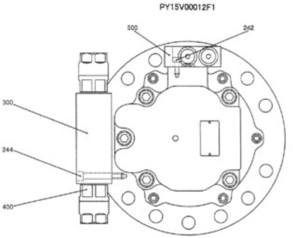 Case PY15V00012F2 - PY15V00012F1 - Поворотный редуктор для Строительной техники: фото 2 Case PY15V00012F2 - PY15V00012F1 - Поворотный редуктор для Строительной техники: фото 2