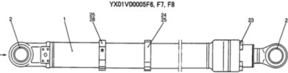 New Holland YX01V00005F7 - Гидравлический цилиндр для Строительной техники: фото 3 New Holland YX01V00005F7 - Гидравлический цилиндр для Строительной техники: фото 3