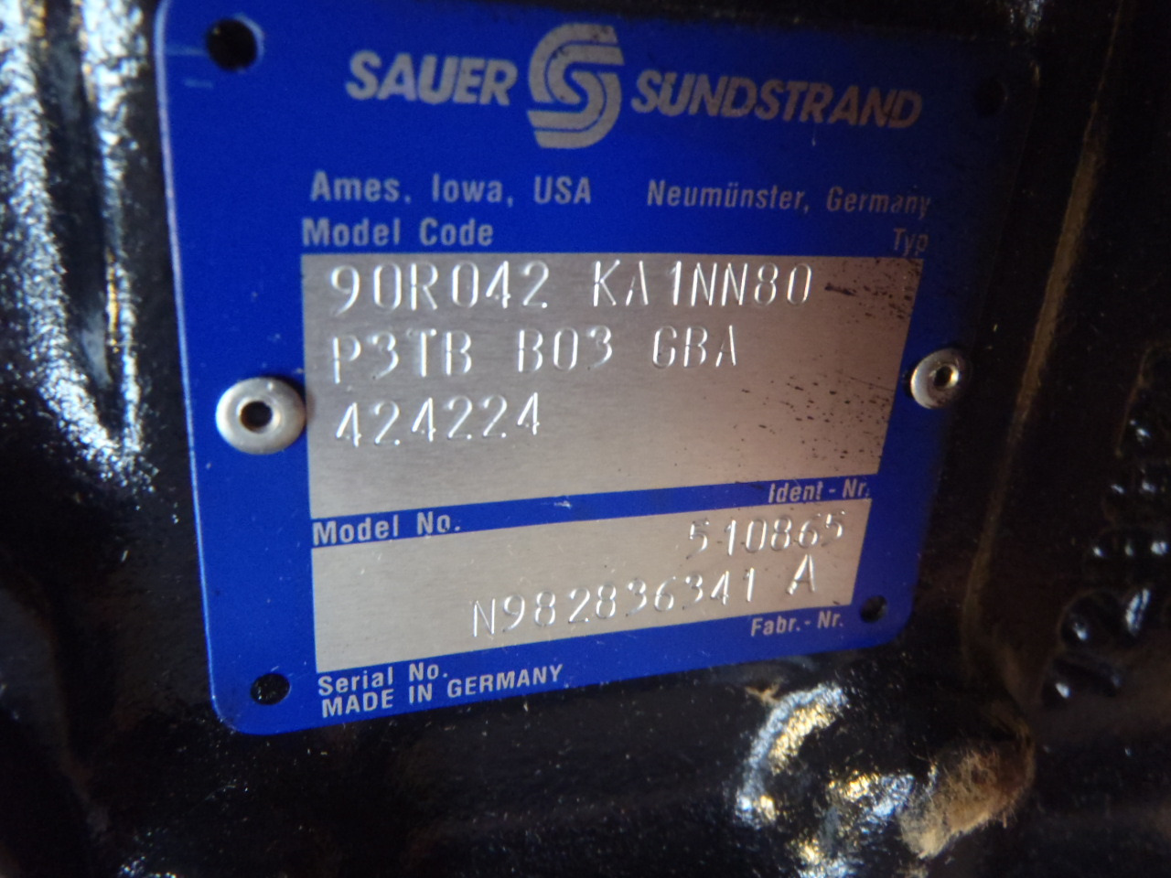 Sauer Sundstrand 90R042 KA1NN80 - - Гидравлический насос для Строительной техники: фото 3 Sauer Sundstrand 90R042 KA1NN80 - - Гидравлический насос для Строительной техники: фото 3