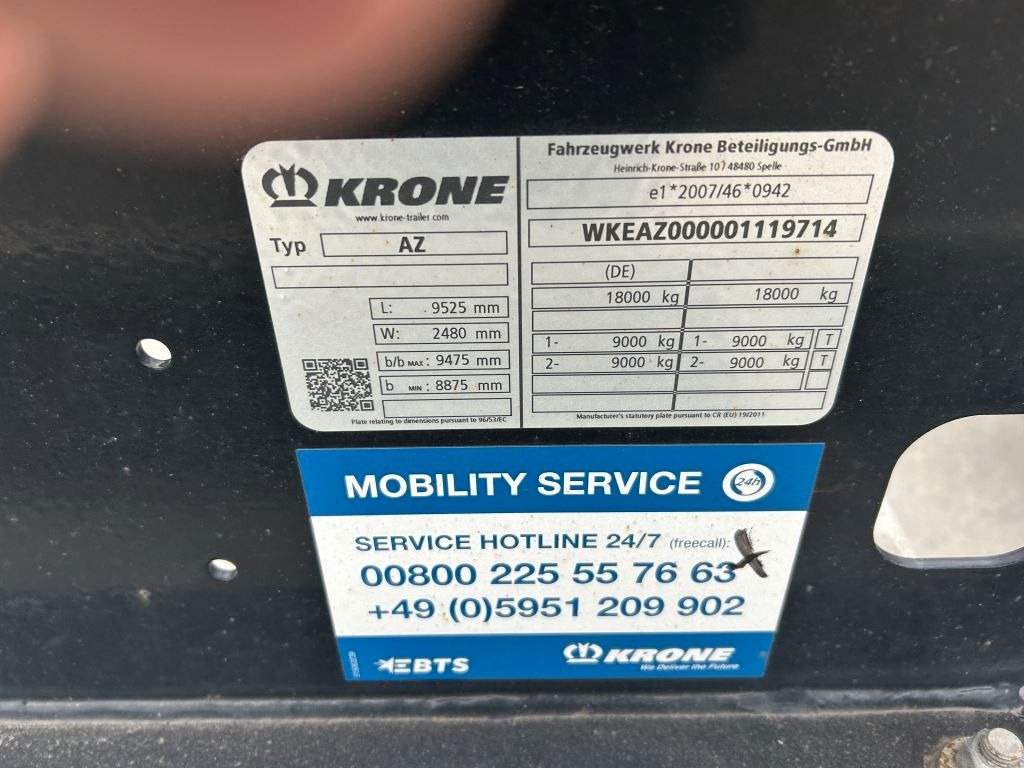 Krone 2 Achswechselfahrgestell, Typ: MAXI AZW 18 eL3B7 - Прицеп-контейнеровоз/ Сменный кузов: фото 4 Krone 2 Achswechselfahrgestell, Typ: MAXI AZW 18 eL3B7 - Прицеп-контейнеровоз/ Сменный кузов: фото 4