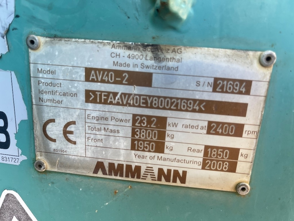 Ammann AV 40-2 - Дорожный каток: фото 3 Ammann AV 40-2 - Дорожный каток: фото 3