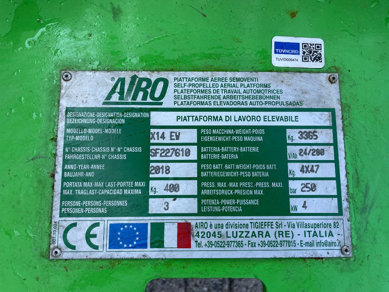AIRO X 14 EW - Ножничный подъемник: фото 3 AIRO X 14 EW - Ножничный подъемник: фото 3
