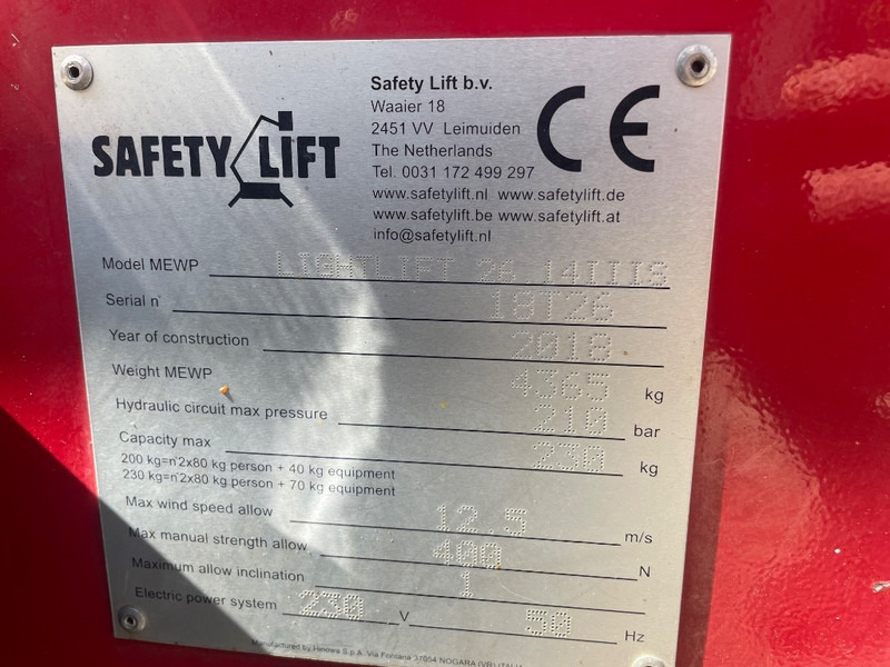 Hinowa Lightlift 26.14 III S - Коленчатый подъемник: фото 3 Hinowa Lightlift 26.14 III S - Коленчатый подъемник: фото 3