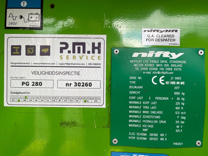 Niftylift HR 21 HYBRID - Коленчатый подъемник: фото 3 Niftylift HR 21 HYBRID - Коленчатый подъемник: фото 3