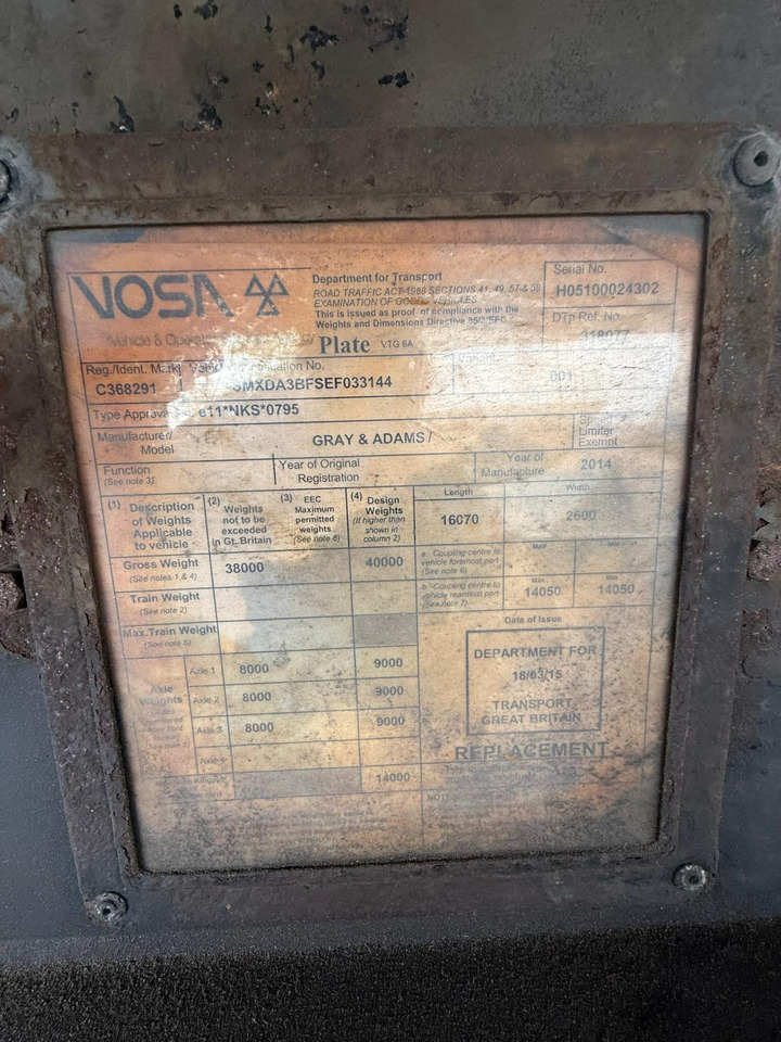 Gray and Adams 2014 SLXe 300 – 3026 - Полуприцеп-рефрижератор: фото 4 Gray and Adams 2014 SLXe 300 – 3026 - Полуприцеп-рефрижератор: фото 4