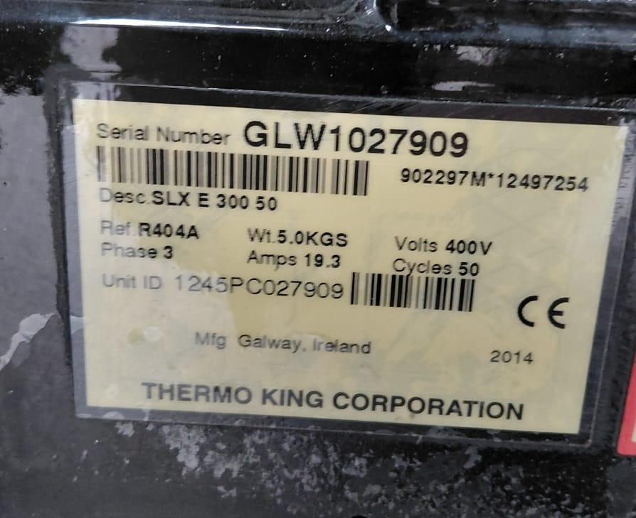 Thermo King SLX300e S/N : GLW1027909 - Холодильная установка: фото 2 Thermo King SLX300e S/N : GLW1027909 - Холодильная установка: фото 2