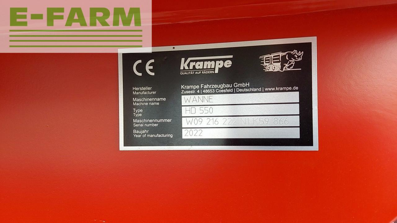 Сельскохозяйственный прицеп-самосвал Krampe HD 550 Carrier: фото 7