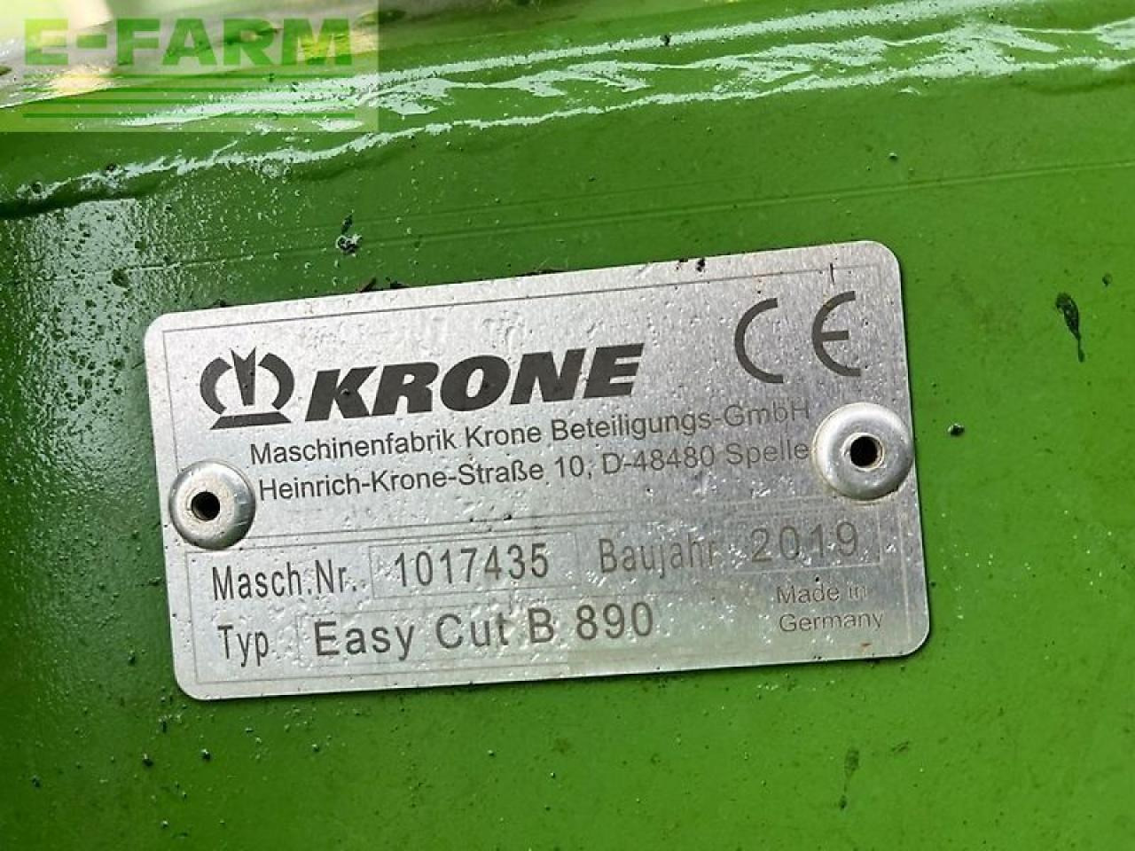 Krone easycut b890 - Косилка: фото 2 Krone easycut b890 - Косилка: фото 2