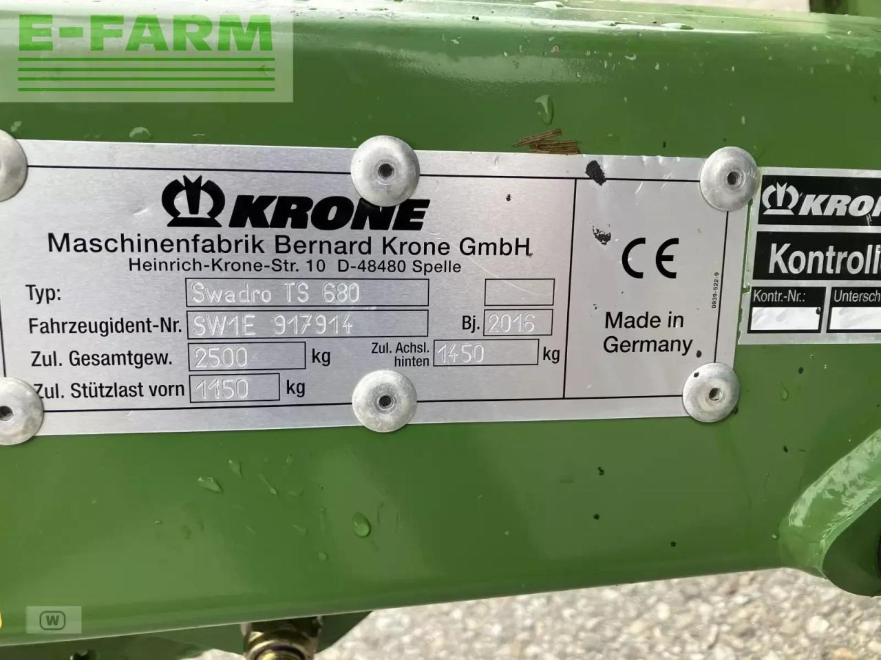 Сеноворошилка Krone swadro ts 680: фото 8