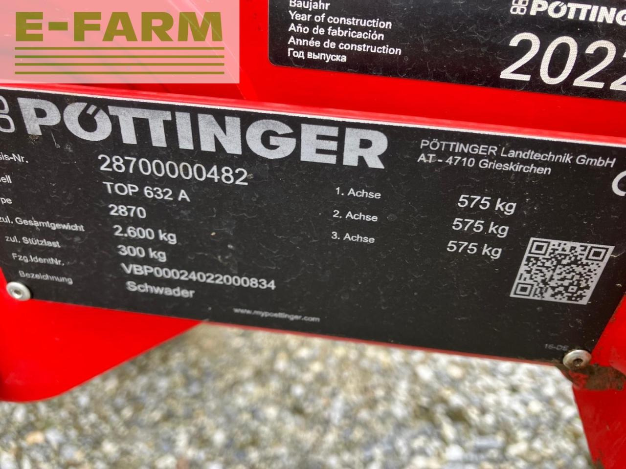 Pöttinger Top 632 A - Сеноворошилка: фото 5 Pöttinger Top 632 A - Сеноворошилка: фото 5