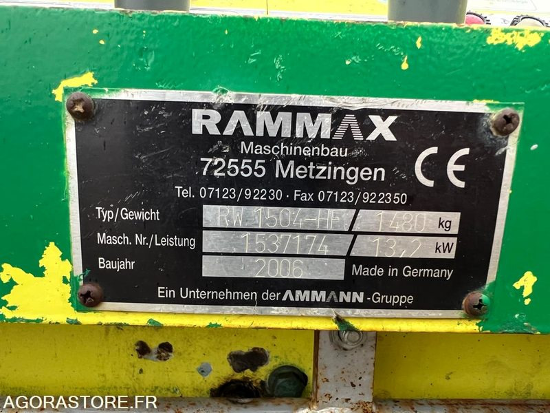 Compacteur de tranchée AMMANN RAMMAX RW 1504-HF - Каток: фото 5 Compacteur de tranchée AMMANN RAMMAX RW 1504-HF - Каток: фото 5