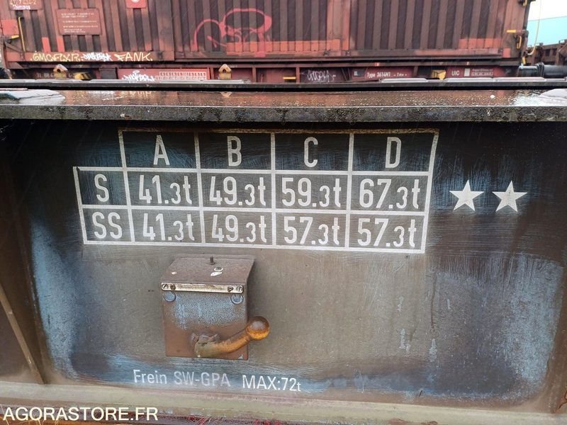 Другая техника Wagon plat intermodal type Sggnss – modèle 6432B0-4, 72 pieds - 2004 (ref 1561): фото 8