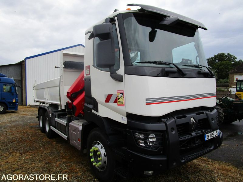 Porteur bibenne grue Renault C380 - 2015 - 320 000km - TRES BON ETAT - Грузовик: фото 2 Porteur bibenne grue Renault C380 - 2015 - 320 000km - TRES BON ETAT - Грузовик: фото 2