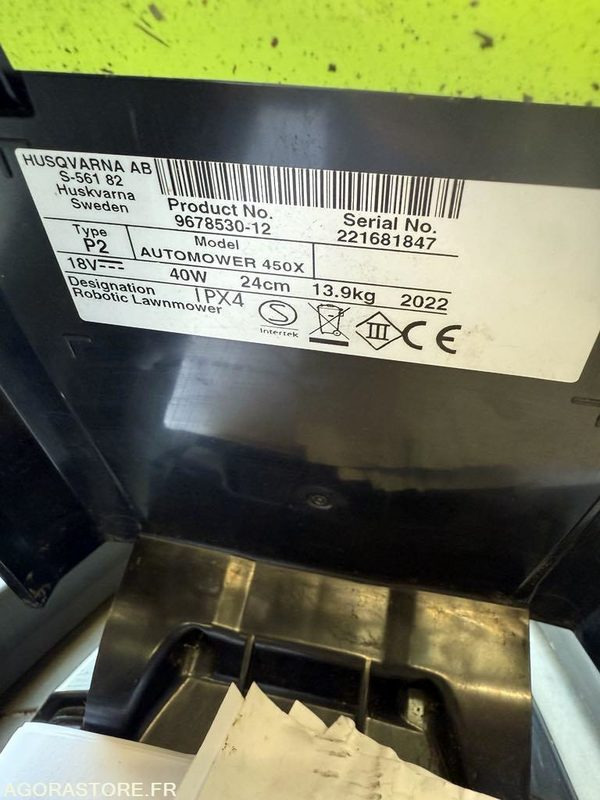 ROBOT de tonte 450x Husqvarna occasion 2022 5000m2 - Газонокосилка: фото 2 ROBOT de tonte 450x Husqvarna occasion 2022 5000m2 - Газонокосилка: фото 2