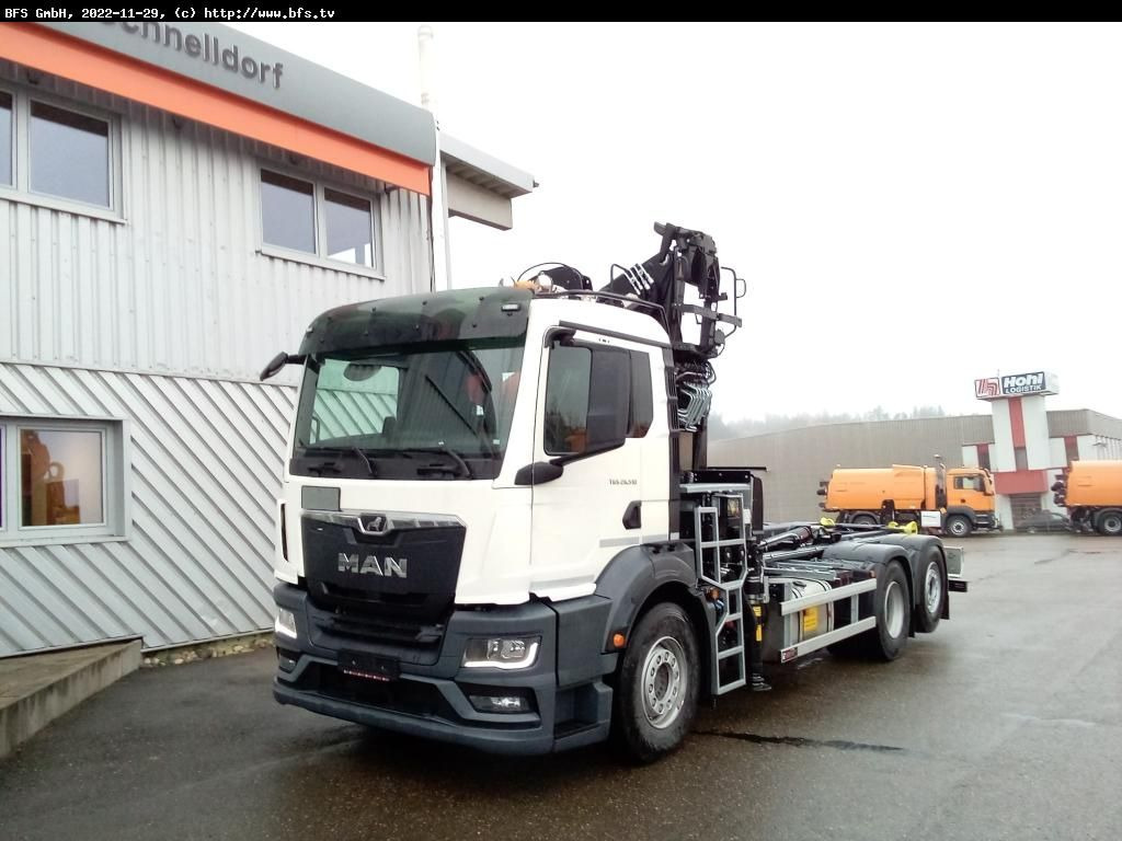 MAN TGS (TG3) 26.510 6x2-4 BL HIAB Recyclingkran Jon - Крюковой мультилифт: фото 1 MAN TGS (TG3) 26.510 6x2-4 BL HIAB Recyclingkran Jon - Крюковой мультилифт: фото 1