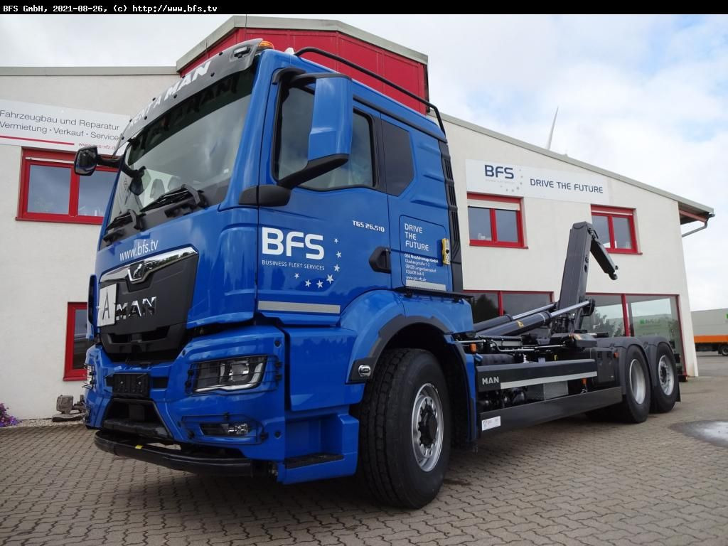 MAN TGS (TG3) 26.510 6x4H-4 BL CH Meiller, Hydrodriv - Крюковой мультилифт: фото 1 MAN TGS (TG3) 26.510 6x4H-4 BL CH Meiller, Hydrodriv - Крюковой мультилифт: фото 1