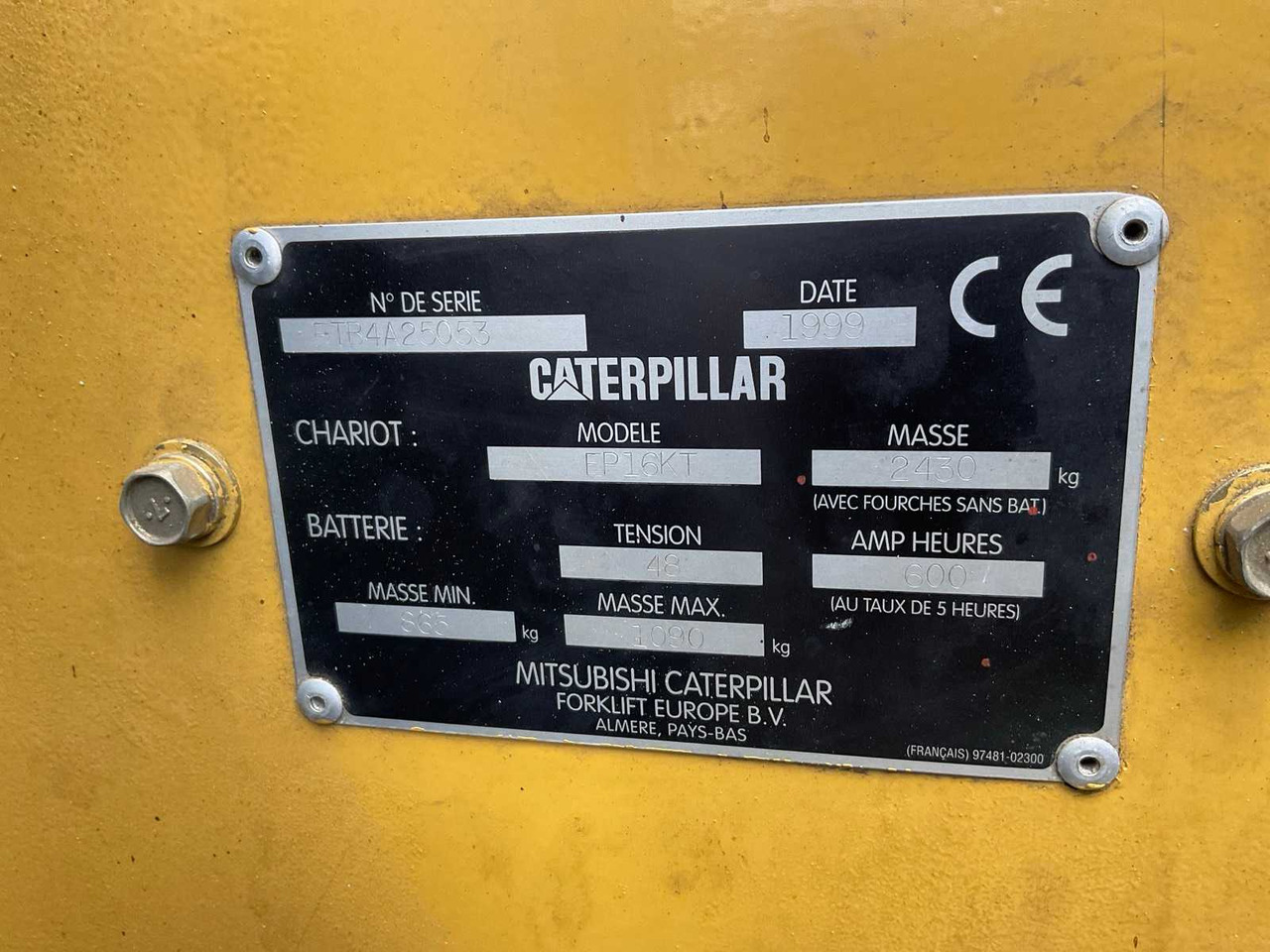CATERPILLAR EP16KT FORKLIFT - Вилочный погрузчик: фото 3 CATERPILLAR EP16KT FORKLIFT - Вилочный погрузчик: фото 3