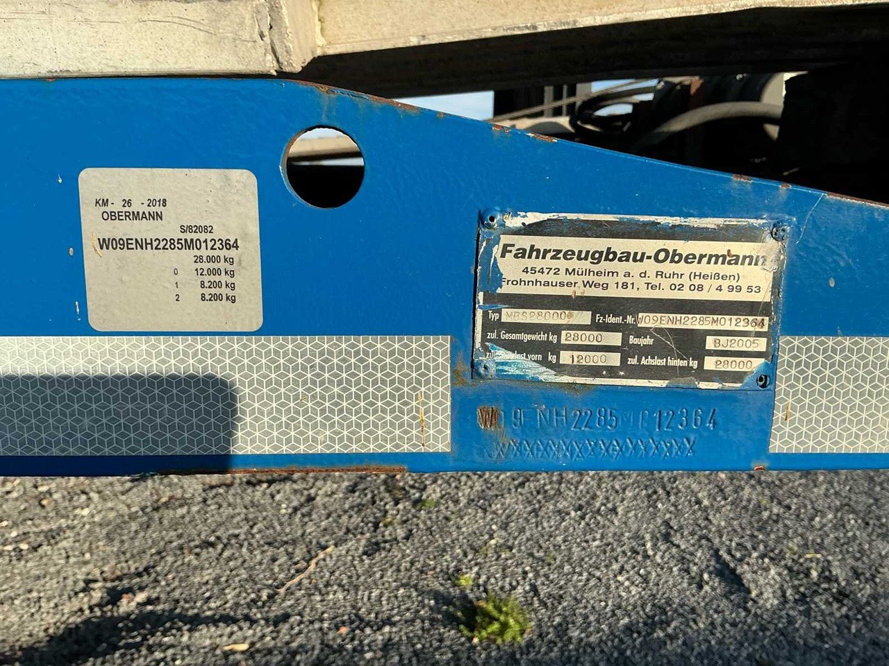 2005 OBERMANN MBS28000 SEMI-TRAILER - Полуприцеп: фото 5 2005 OBERMANN MBS28000 SEMI-TRAILER - Полуприцеп: фото 5