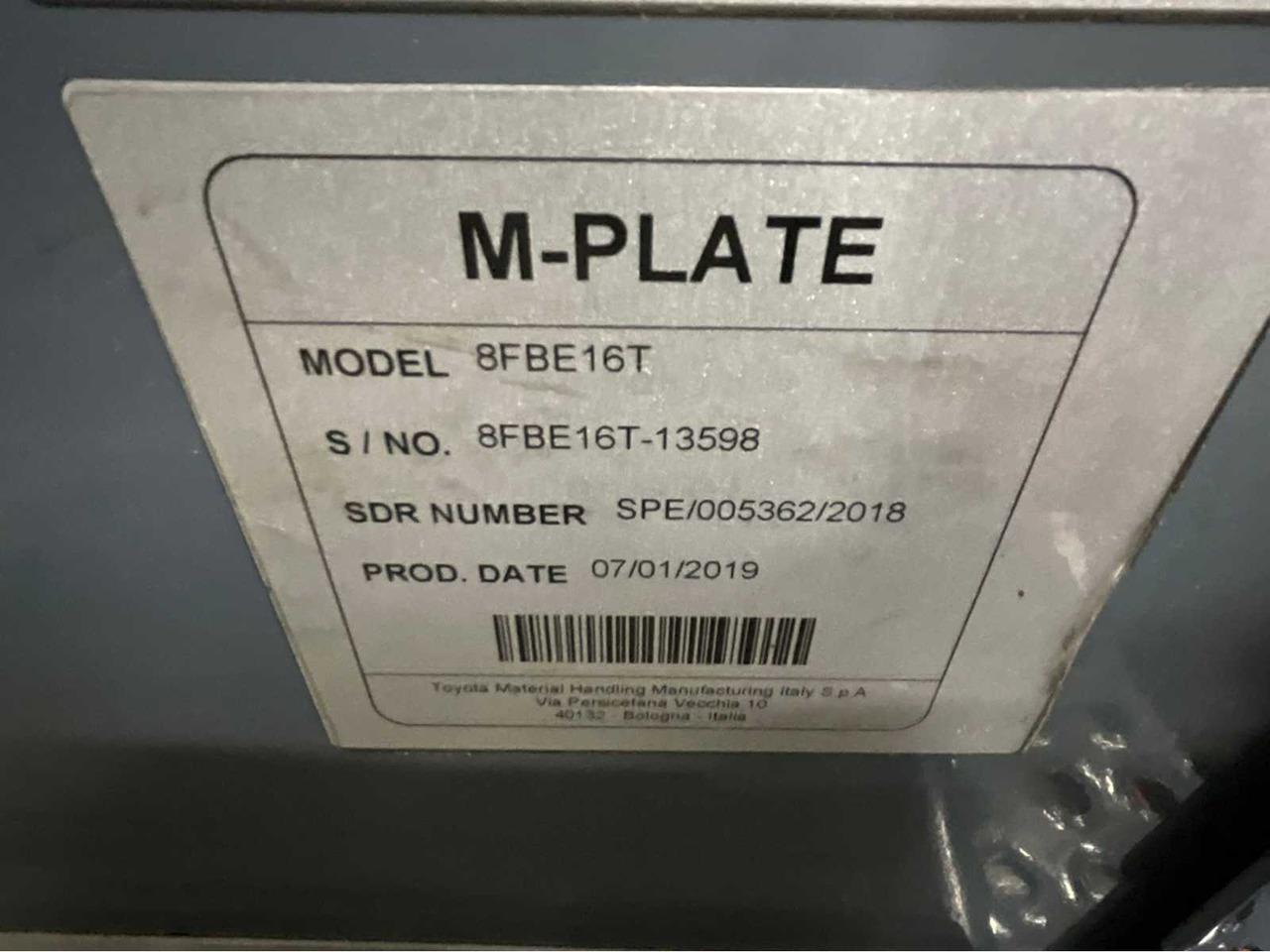 Вилочный погрузчик TOYOTA - 8FBE16T - FORKLIFT YEAR OF MANUFACTURE 2019- SPOONS 160CM - 7325 HOURS - SIDE-SHIFT: фото 16 Вилочный погрузчик TOYOTA - 8FBE16T - FORKLIFT YEAR OF MANUFACTURE 2019- SPOONS 160CM - 7325 HOURS - SIDE-SHIFT: фото 16