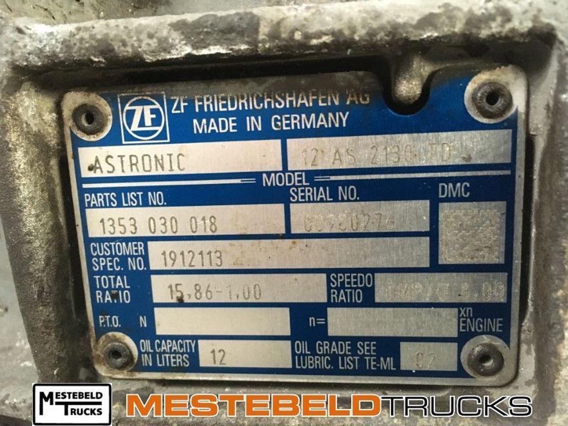 DAF Versnellingsbak 12AS2130 TD - Коробка передач для Грузовиков: фото 5 DAF Versnellingsbak 12AS2130 TD - Коробка передач для Грузовиков: фото 5
