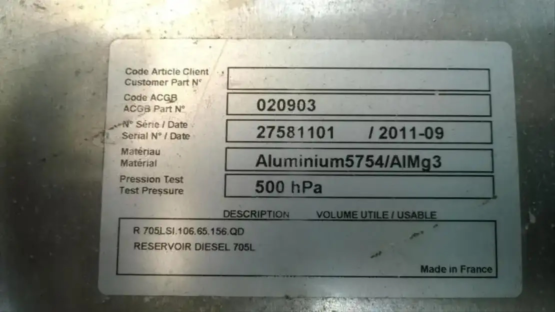 Diversen DIV. Brandstoftank 705 liter  - Подготовка топлива для Коммерческих автомобилей: фото 2 Diversen DIV. Brandstoftank 705 liter  - Подготовка топлива для Коммерческих автомобилей: фото 2