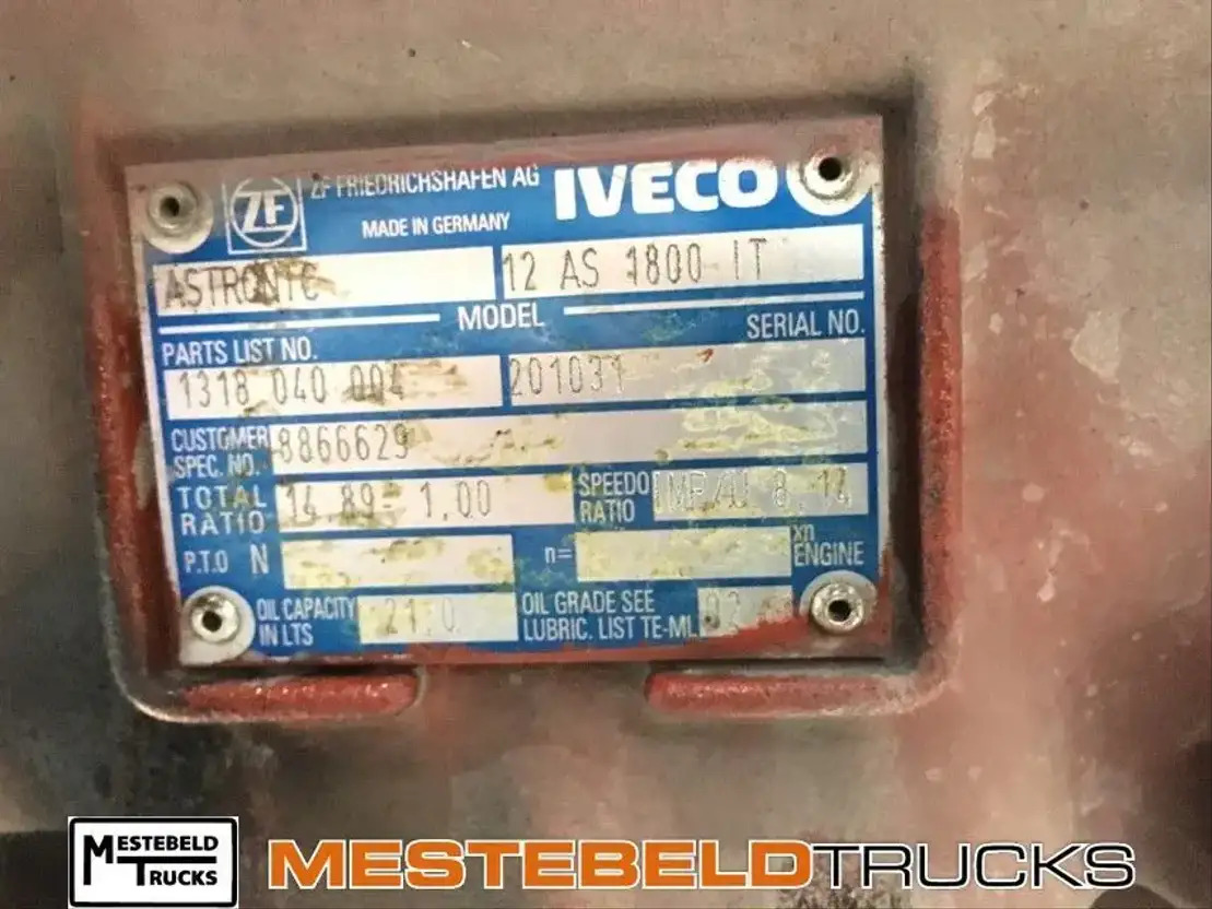 Iveco Versnellingsbak 12 AS 1800 IT - Коробка передач и запчасти для Грузовиков: фото 4 Iveco Versnellingsbak 12 AS 1800 IT - Коробка передач и запчасти для Грузовиков: фото 4
