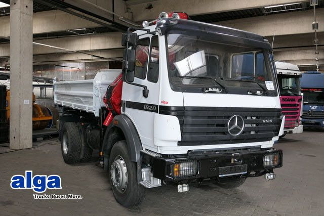 Mercedes-Benz 1820 AK 4x4, HMF 1003 K2, Allrad, AHK, Blattfed. - Самосвал, Автоманипулятор: фото 1 Mercedes-Benz 1820 AK 4x4, HMF 1003 K2, Allrad, AHK, Blattfed. - Самосвал, Автоманипулятор: фото 1