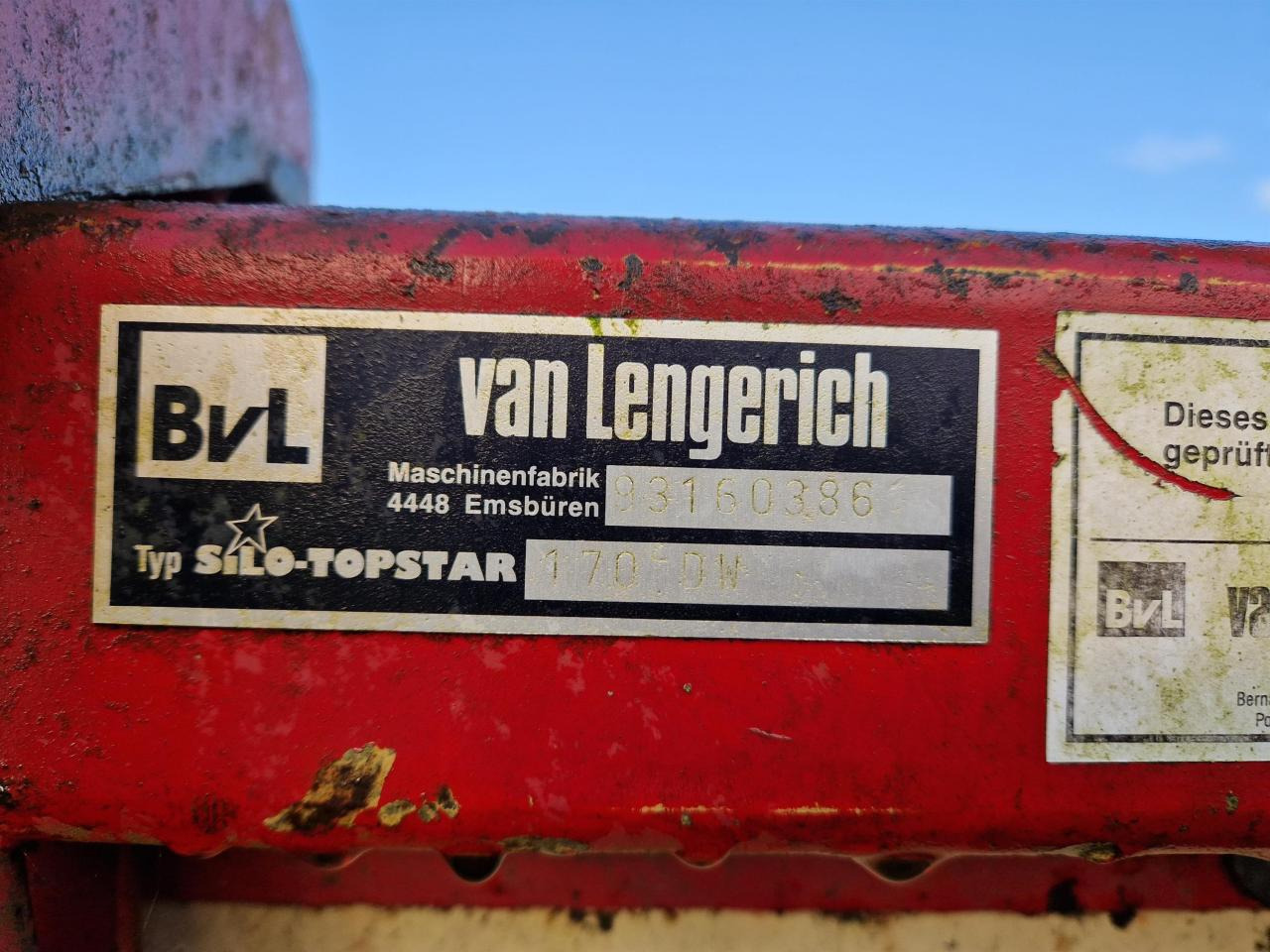 BVL - van Lengerich Topstar 170 DW - Инвентарь для животноводства: фото 3 BVL - van Lengerich Topstar 170 DW - Инвентарь для животноводства: фото 3