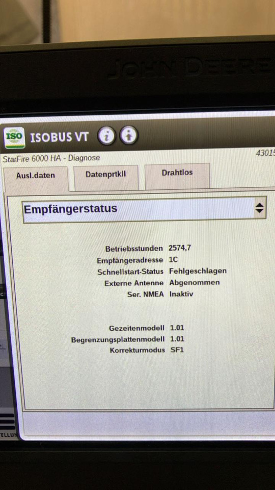 John Deere SF6000 - Система навигации для Сельскохозяйственной техники: фото 5 John Deere SF6000 - Система навигации для Сельскохозяйственной техники: фото 5