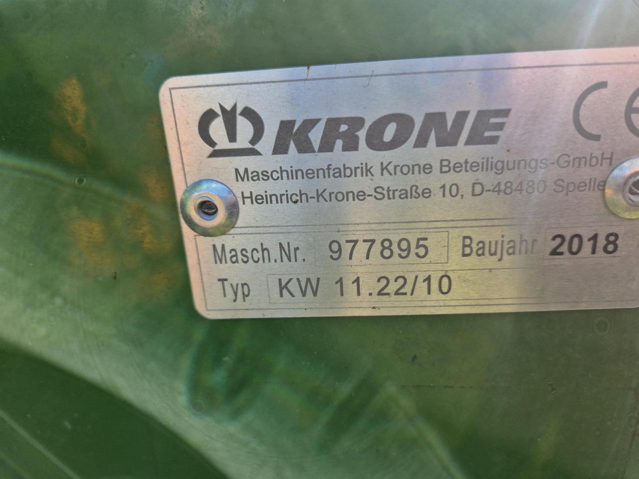 Krone KW 11.22 - Сеноворошилка: фото 2 Krone KW 11.22 - Сеноворошилка: фото 2