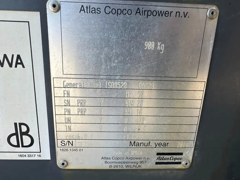 Atlas-Copco QAS 20 Kubota Leroy Somer 20 kVA Silent Rental generatorrset Stage 3A - Электрогенератор: фото 4 Atlas-Copco QAS 20 Kubota Leroy Somer 20 kVA Silent Rental generatorrset Stage 3A - Электрогенератор: фото 4