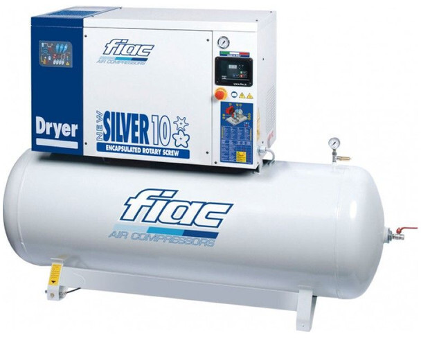 Fiac New Silver D 10 / 300 Silent 7.5 kW 860 L / min 10 bar Elektrische Schroefcompressor met ketel en droger - Воздушный компрессор: фото 1 Fiac New Silver D 10 / 300 Silent 7.5 kW 860 L / min 10 bar Elektrische Schroefcompressor met ketel en droger - Воздушный компрессор: фото 1