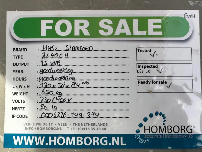 Электрогенератор Hatz 2L40CH Stamford 15 kVA Silentpack generatorset: фото 9 Электрогенератор Hatz 2L40CH Stamford 15 kVA Silentpack generatorset: фото 9