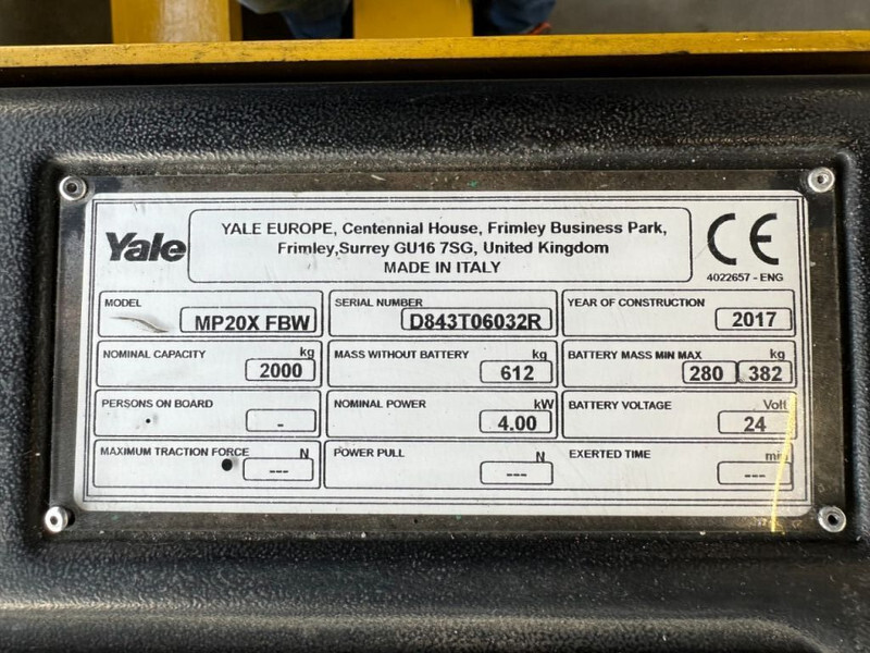Hyster MP20X FBW 2 ton Palletwagen Elektra Pallettruck Meerijder - Тележка: фото 4 Hyster MP20X FBW 2 ton Palletwagen Elektra Pallettruck Meerijder - Тележка: фото 4