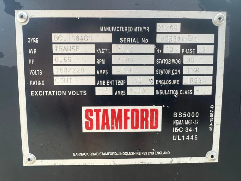 Электрогенератор John Deere 3029 Stamford 30 kVA generatorset: фото 11