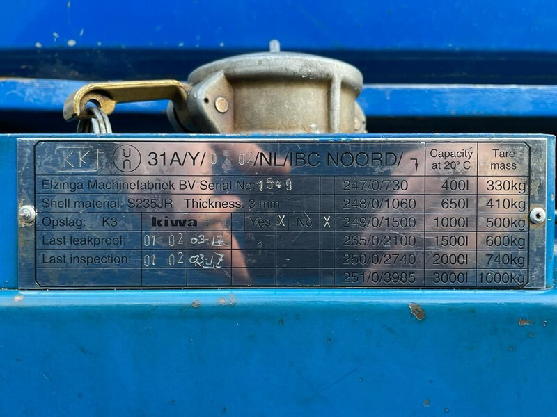 Kiwa IBC 1000 liter dieseltank met keuring - Резервуар для хранения: фото 3 Kiwa IBC 1000 liter dieseltank met keuring - Резервуар для хранения: фото 3