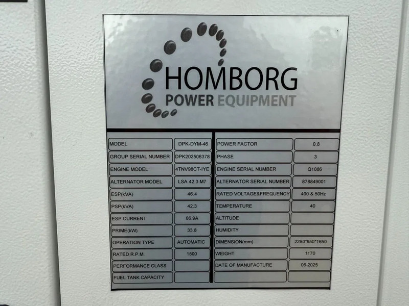 Yanmar Stage 5 Yanmar 45 kVA Silent Rental generatorset - Электрогенератор: фото 3 Yanmar Stage 5 Yanmar 45 kVA Silent Rental generatorset - Электрогенератор: фото 3