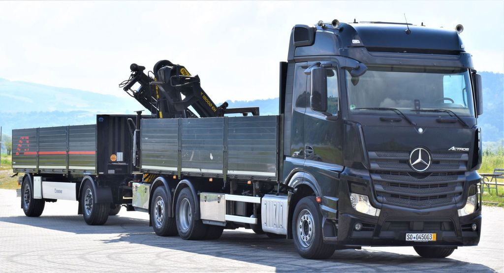 Mercedes-Benz ACTROS 2542 + PK18002-EH C/FUNK + Anhänger! - Автоманипулятор, Грузовик бортовой/ Платформа: фото 3 Mercedes-Benz ACTROS 2542 + PK18002-EH C/FUNK + Anhänger! - Автоманипулятор, Грузовик бортовой/ Платформа: фото 3