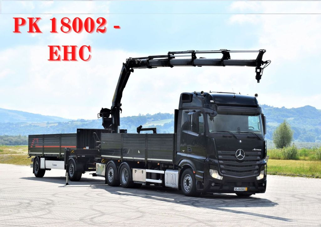 Mercedes-Benz ACTROS 2542 + PK18002-EH C/FUNK + Anhänger! - Автоманипулятор, Грузовик бортовой/ Платформа: фото 1 Mercedes-Benz ACTROS 2542 + PK18002-EH C/FUNK + Anhänger! - Автоманипулятор, Грузовик бортовой/ Платформа: фото 1