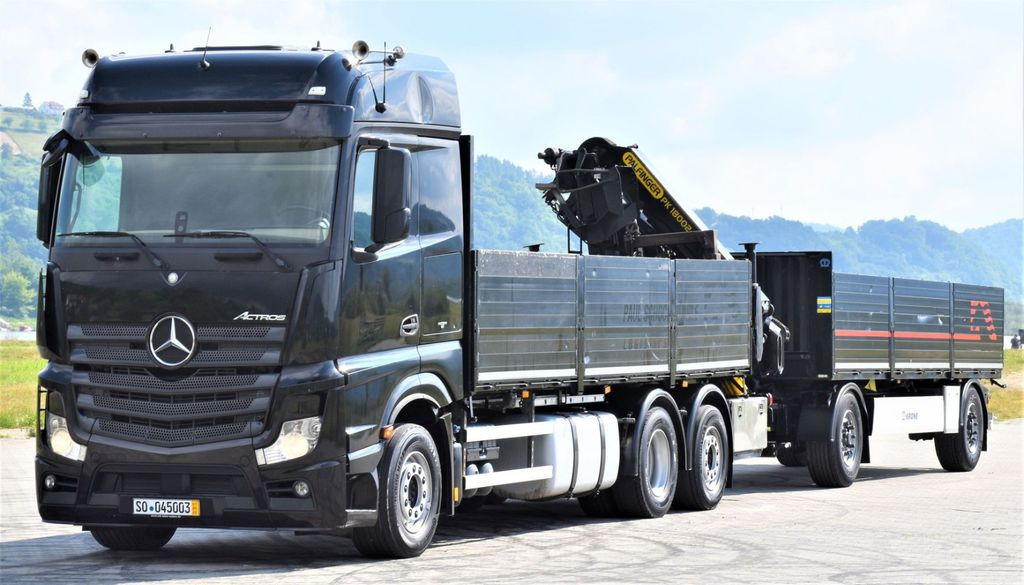 Mercedes-Benz ACTROS 2542 + PK18002-EH C/FUNK + Anhänger! - Автоманипулятор, Грузовик бортовой/ Платформа: фото 4 Mercedes-Benz ACTROS 2542 + PK18002-EH C/FUNK + Anhänger! - Автоманипулятор, Грузовик бортовой/ Платформа: фото 4