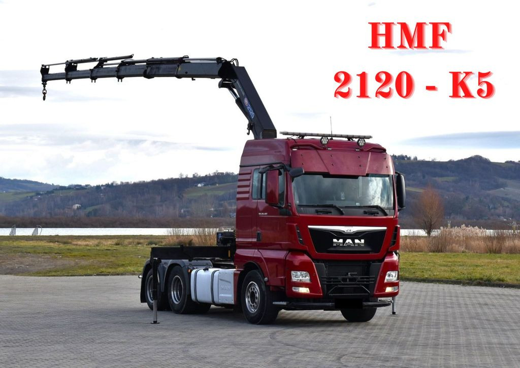 MAN TGX 28.480 Sattelzugmaschine + HMF 2120 K5/FUNK - Тягач: фото 1 MAN TGX 28.480 Sattelzugmaschine + HMF 2120 K5/FUNK - Тягач: фото 1