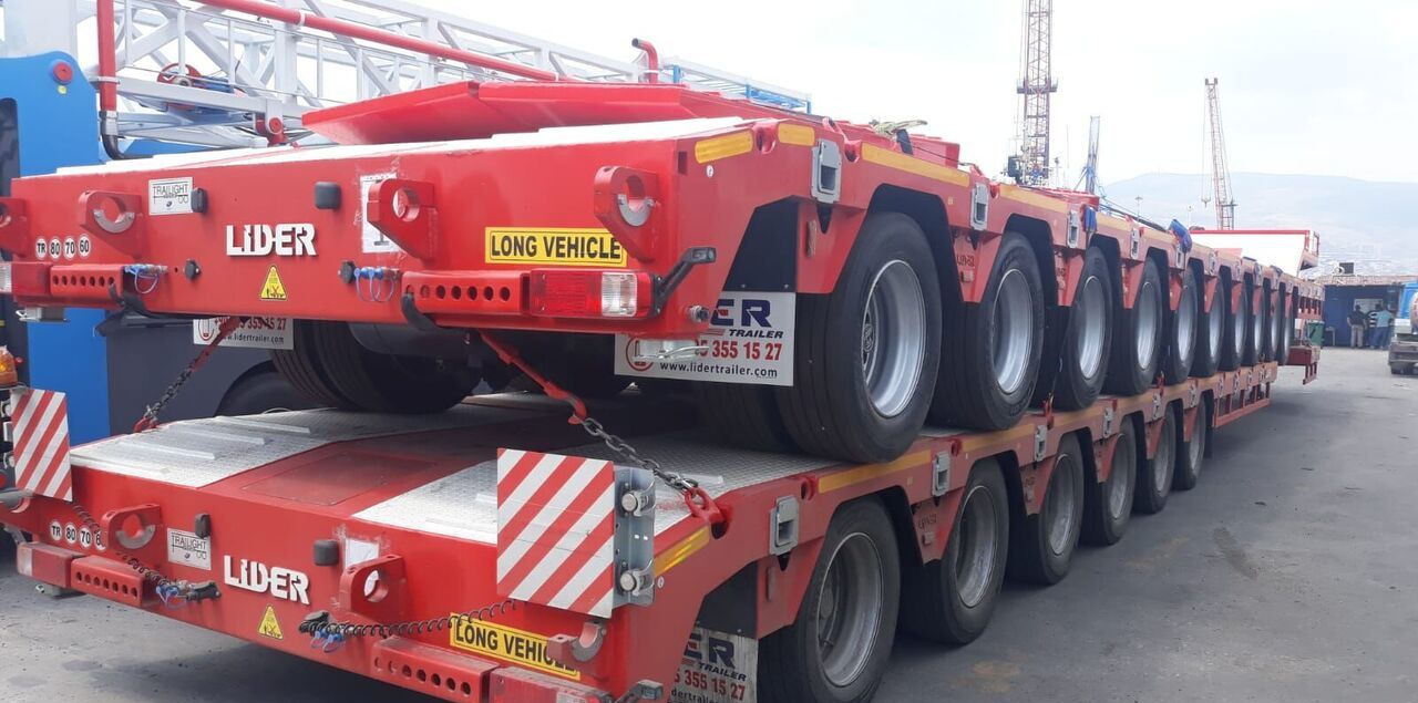 Новый Низкорамный полуприцеп LIDER 2025 model 150 Tons capacity Lowbed semi trailer: фото 12