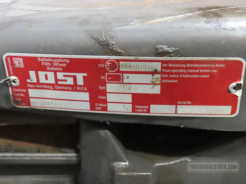 Jost Body & Chassis Parts Jost JSK36D schuifschotel - Рама/ Шасси для Грузовиков: фото 3 Jost Body & Chassis Parts Jost JSK36D schuifschotel - Рама/ Шасси для Грузовиков: фото 3