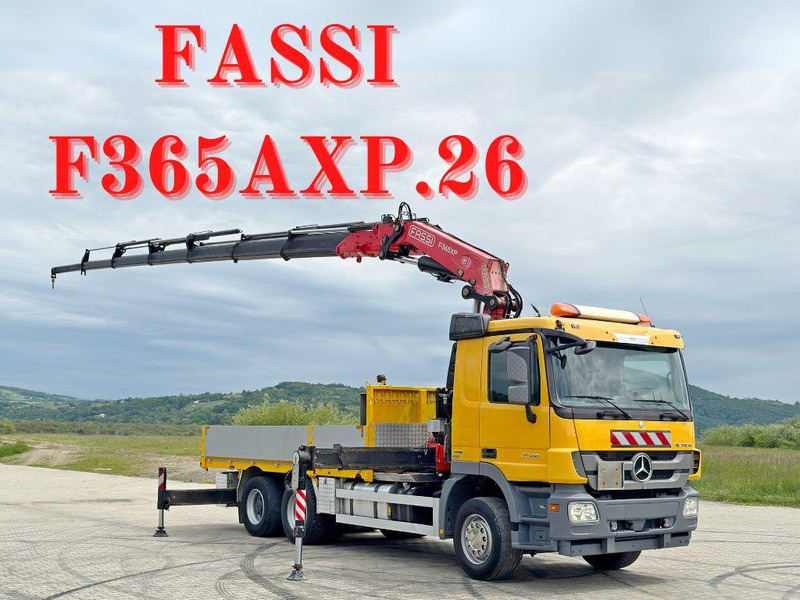 Mercedes-Benz ACTROS 2646 * FASSI F365AXP.26 + FUNK * 6x4 - Грузовик бортовой/ Платформа, Автоманипулятор: фото 1 Mercedes-Benz ACTROS 2646 * FASSI F365AXP.26 + FUNK * 6x4 - Грузовик бортовой/ Платформа, Автоманипулятор: фото 1