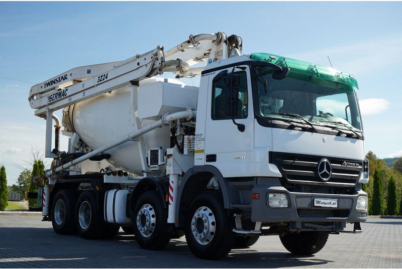 Mercedes-Benz ACTROS 3241 / POMPOGRUSZKA / 8X4 / BETONIARKA + POMPA SERMAC 3Z2 - Автобетоносмеситель: фото 1 Mercedes-Benz ACTROS 3241 / POMPOGRUSZKA / 8X4 / BETONIARKA + POMPA SERMAC 3Z2 - Автобетоносмеситель: фото 1