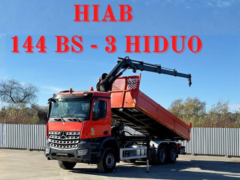 Mercedes-Benz AROCS 2640 *HIAB 144 BS - 3/FUNK + * 6x4 - Самосвал, Автоманипулятор: фото 1 Mercedes-Benz AROCS 2640 *HIAB 144 BS - 3/FUNK + * 6x4 - Самосвал, Автоманипулятор: фото 1
