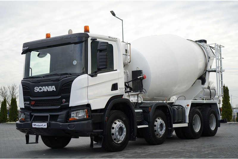 Scania P 410 / 8x4 / BETONOMIESZARKA / GRUSZKA / PUTZMEISTER / 9m3 / AU - Автобетоносмеситель: фото 1 Scania P 410 / 8x4 / BETONOMIESZARKA / GRUSZKA / PUTZMEISTER / 9m3 / AU - Автобетоносмеситель: фото 1