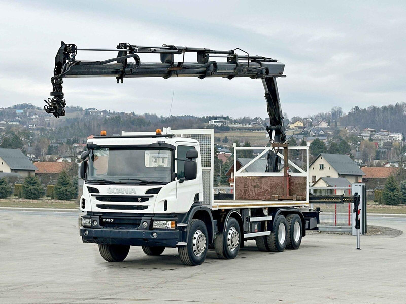 Scania P 410*PLATFORM 7,00m*HIAB 244 E-5 HIPRO+FUNK/8x4 - Грузовик бортовой/ Платформа, Автоманипулятор: фото 2 Scania P 410*PLATFORM 7,00m*HIAB 244 E-5 HIPRO+FUNK/8x4 - Грузовик бортовой/ Платформа, Автоманипулятор: фото 2